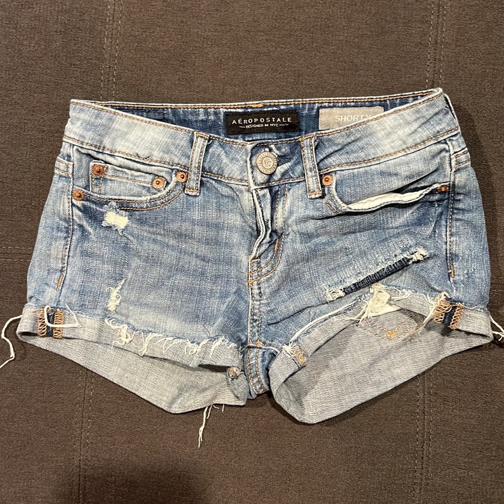 BUNDLE - (3) Aeropostale girls denim shorts - size 000 - Picture 8 of 10